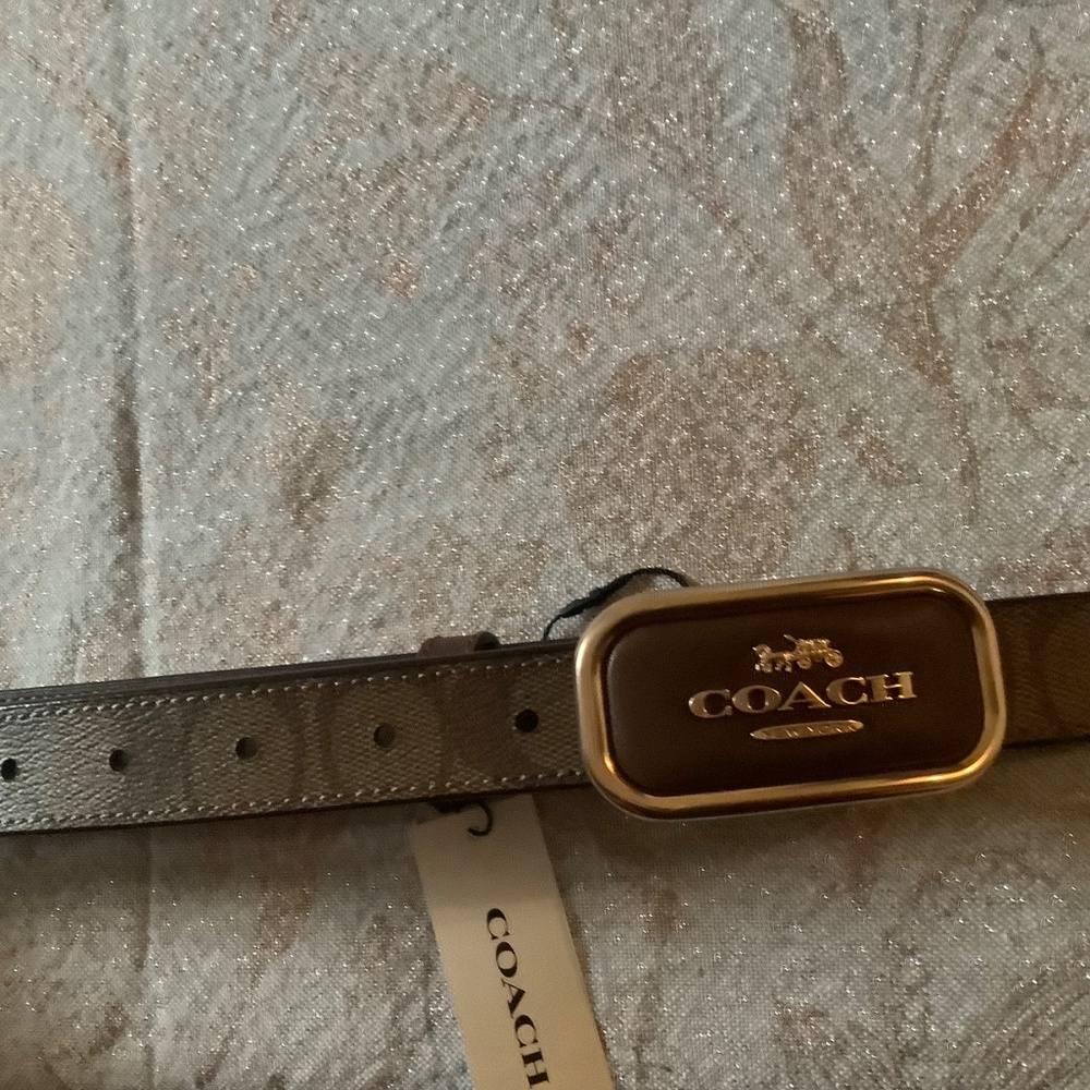 COACH Signature Buckle Cut To Size Morgan Belt, 25 Mm In Tan/Brown OS - Picture 7 of 11